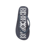 Infradito Logo Flip Flop // Marine Blue + White (Euro: 43)