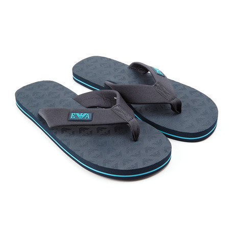 Infradito Wide Strap Flip Flop // Marine Blue (Euro: 39)