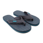 Infradito Wide Strap Flip Flop // Marine Blue (Euro: 39)