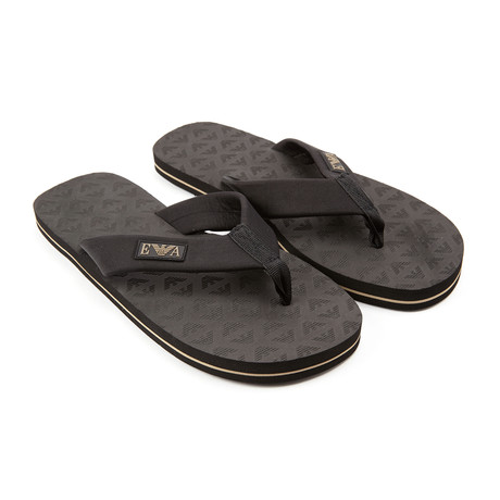 Infradito Wide Strap Flip Flop // Black (Euro: 39)