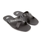 Ciabatta Criss Cross Beach Sandal // Black (Euro: 44)