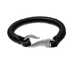 Leather Bracelet // Stainless Steel Hook