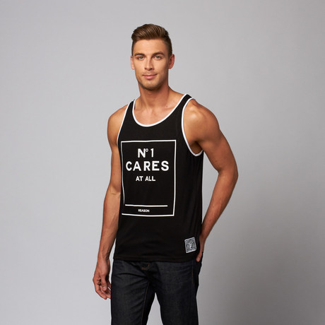 No1 Cares Burnout Tank // Black (S)