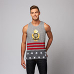 USA Crest Stripe Tank // Grey (S)