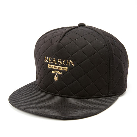 Luxe Quilted Snapback // Black