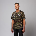 NY Mesh Baseball Shirt // Camo (S)