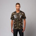 NY Mesh Baseball Shirt // Camo (S)