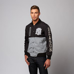 World Class Crew Ripstop Varsity Jacket // Black + Grey (M)