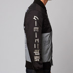 World Class Crew Ripstop Varsity Jacket // Black + Grey (M)