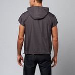 Unyforme // Carlton Nylon Short-Sleeve Hoodie // Black (L)