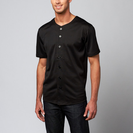 Unyforme // Ferris Jersey Button-Up Baseball Shirt // Black (S)