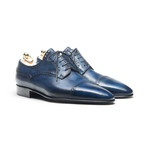 Stefano Bemer // Oxford Detailed Dress Shoe // Naxos Antique Blue (Euro: 42)