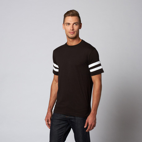 Essential Full Stripe Tee // Black + White (S)