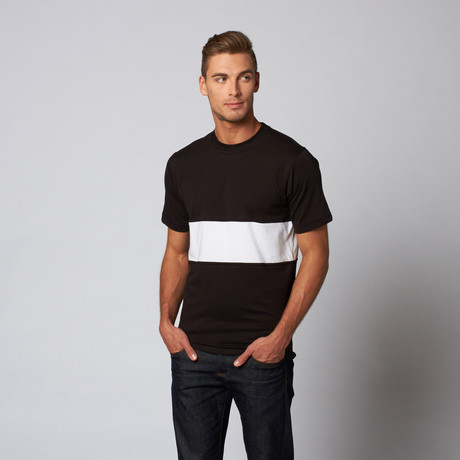 Essential Tri Panel Tee // Black + White (S)