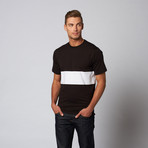 Essential Tri Panel Tee // Black + White (L)