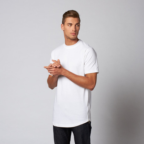 Essential Zipper Tee // White (S)