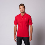 Solid Pique Polo // Bright Red (XL)