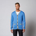 V-Neck Cardigan Sweater // Light Blue (M)