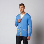 V-Neck Cardigan Sweater // Light Blue (M)