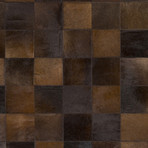 Vegas Area Rug // Large Squares // Brown (2' x 3')