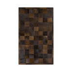 Vegas Area Rug // Large Squares // Brown (2' x 3')