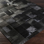 Vegas Area Rug // Large Squares // Black (2' x 3')