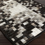 Paint Area Rug // Mosaic // Black + White (2' x 3')