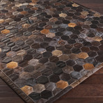 Polar Area Rug // Honeycomb // Brown (2' x 3')