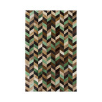 Houseman Area Rug // Chevron // Emerald Chocolate (2' x 3')