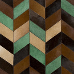 Houseman Area Rug // Chevron // Emerald Chocolate (2' x 3')