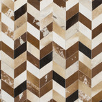 Houseman Area Rug // Chevron // Mixed Mocha (2' x 3')