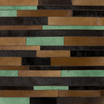 Houseman Area Rug // Stripes // Emerald Chocolate (2' x 3')
