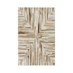 Houseman Area Rug // Striped X // Sand (2' x 3')