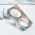 Terra // Stainless Steel + Rose Gold (Size 7)