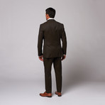 Hugo Boss // Wool Two-Piece Suit // Brown Wide Stripe (US: 38S)