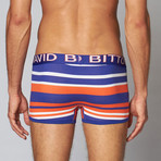 Cotton Stretch Trunk // Mandarin Stripe Red (S)