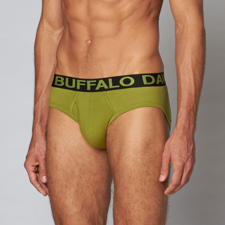 Cotton Stretch Brief // Grasshopper (S)