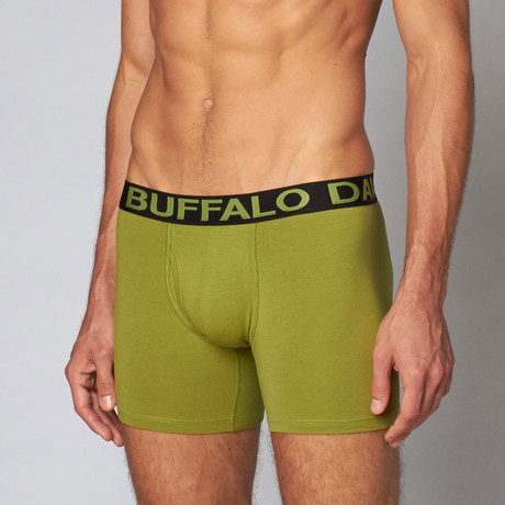 Cotton Stretch Boxer Brief // Grasshopper (S)