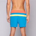 Top-Stripe Match Short // Bright Blue (S)