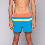 Top-Stripe Match Short // Bright Blue (S)