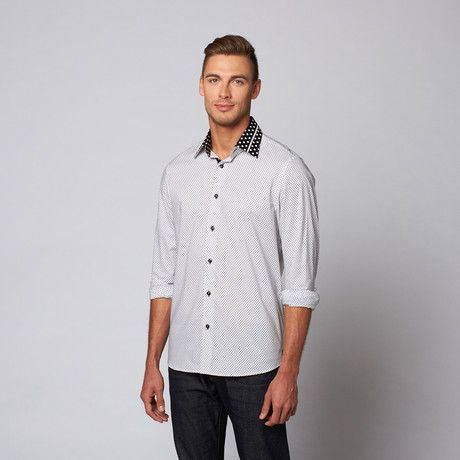 Dolce Guava // Button-Up Shirt // White + Black (S)