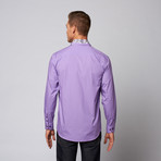 Button-Up + Paisley Trim // Purple (L)