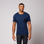 Workman 2 Tee // Striped Indigo (M)