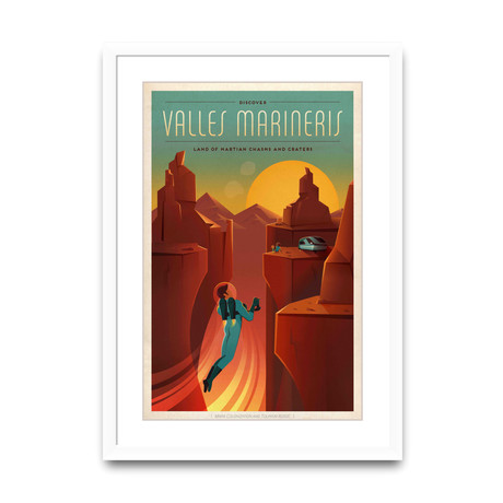 Valles Marineris // White Frame (14.5”L x 20”W)