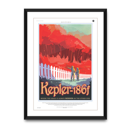 Kepler 186f // Black Frame (12”L x 16”W)