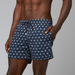 Corsaro Flamingo Trunks // Dark Blue (M)