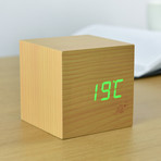 Cube Click Clock // Beech