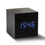 Maxi Cube Click Clock Blue LED // Black