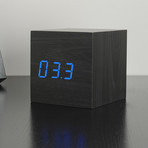 Maxi Cube Click Clock Blue LED // Black