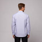 Mumbai Button Up Shirt // Blue + Pink Banker's Stripe (US: 16.5R)